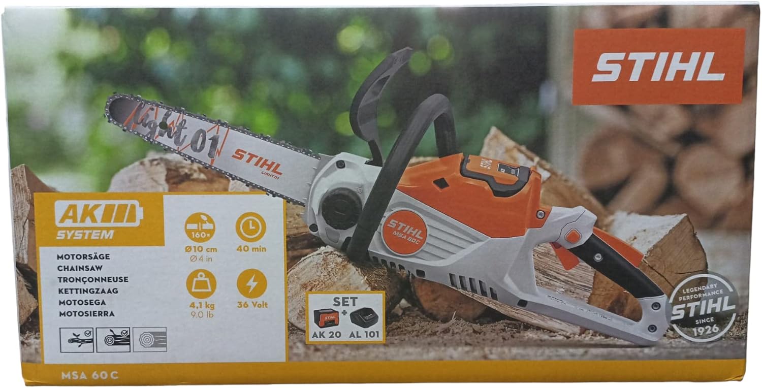 Stihl Akku-Kettensäge MSA 60 C-B Set mit Akku und Lagegerät, Batteriebetrieben