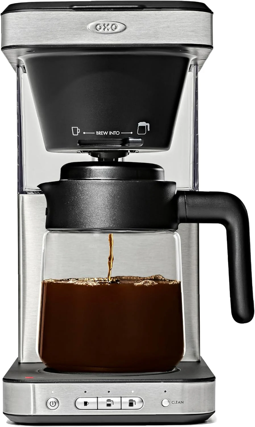 OXO Brew 8-Cup Coffee Maker - Single-Serve & Carafe, Thermal Stainless Steel, SCA Certified