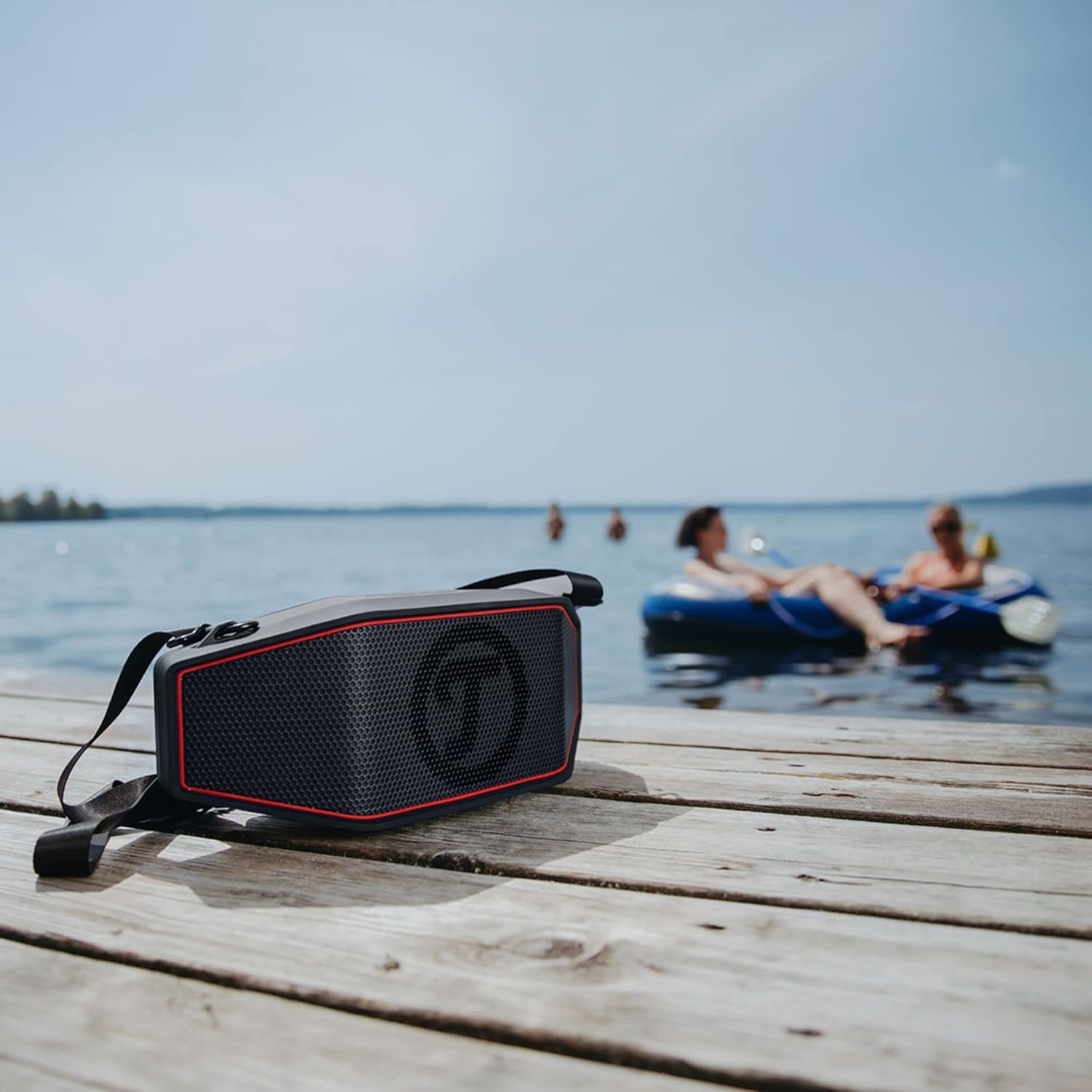 Teufel ROCKSTER Cross Draagbare Bluetooth Stereo Speaker Luidspreker Draadloze Muziek Batterij Tot 16 uur IPX5 Jet Proof Zwart