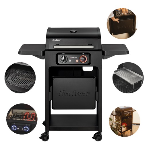 Grill elektryczny ogrodowy stojący duży eCrave 2 Enders 2,6kW termometr