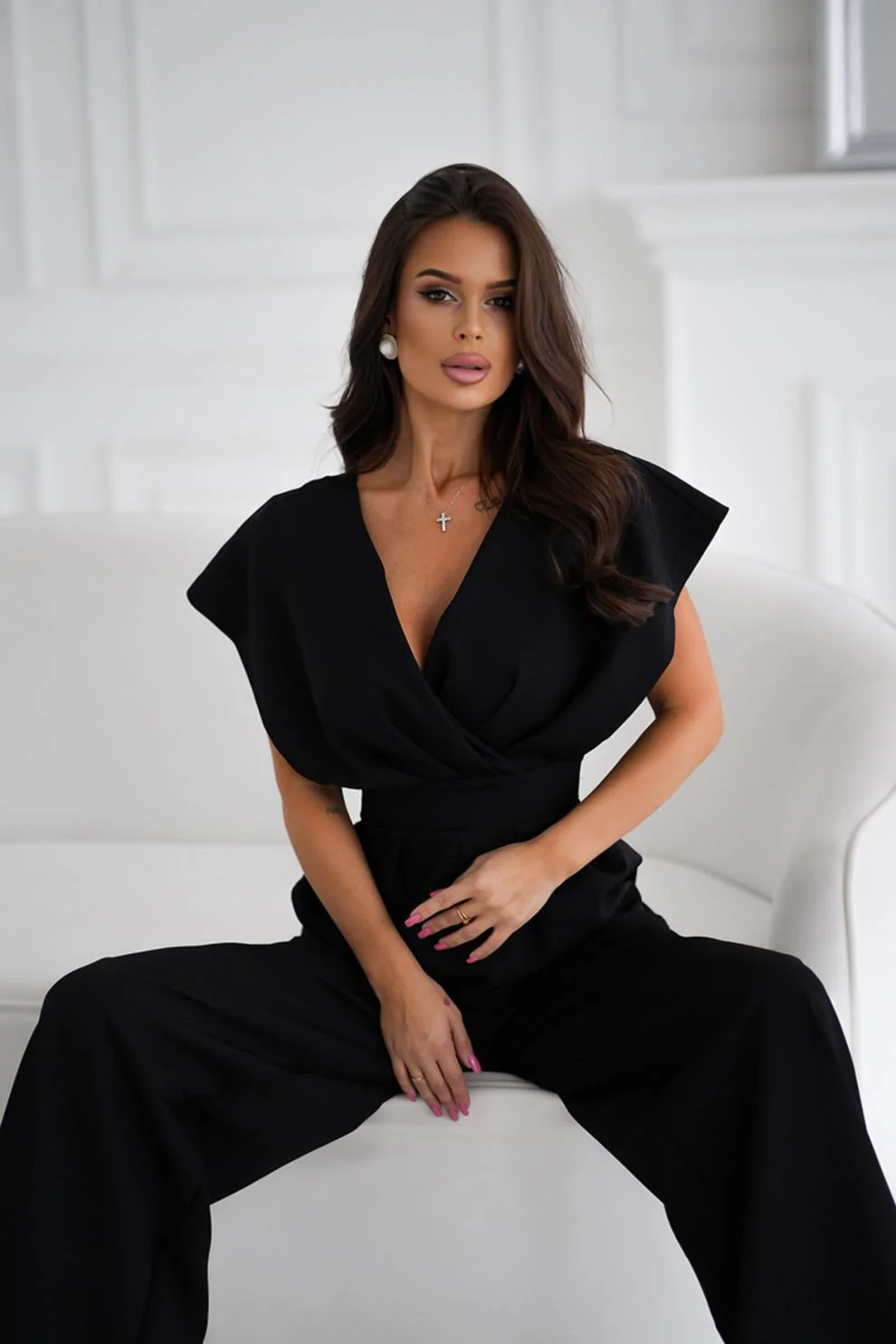 Taillierter Jumpsuit mit Puff?rmeln f��r Damen