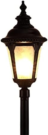 Premium 1,85 m Aluminium-Stehlampe für den Außenbereich, E27, helle Laterne, klassische europäische Landschaftsbeleuchtung für Gärten, Straßen und Outdoor-Dekoration, ländlicher Stil