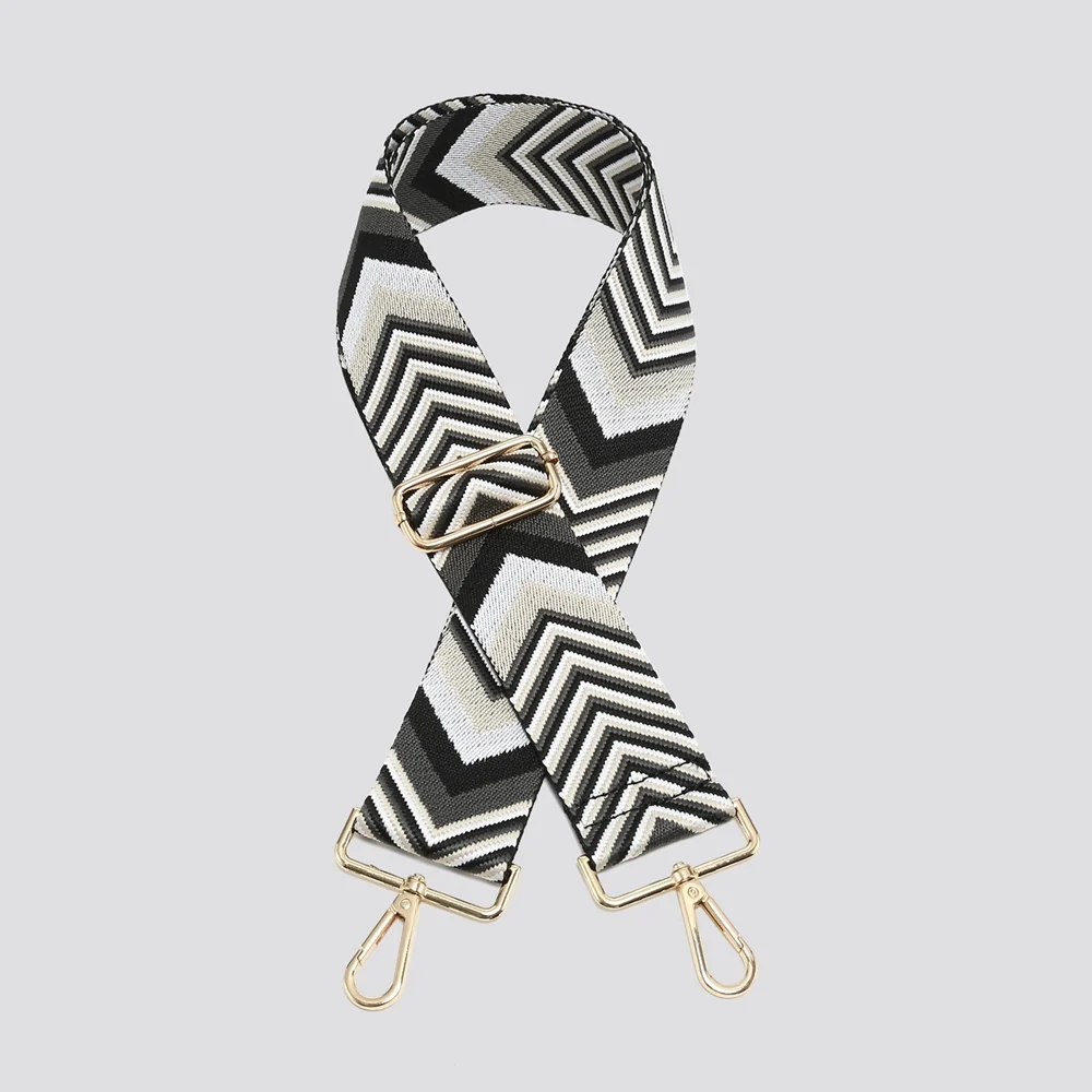 Bag Strap | Black Chevron