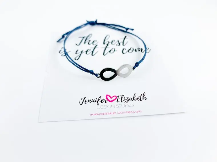 The Best Is Yet To Come Inspirational Carded Sliding Knot Bracelet