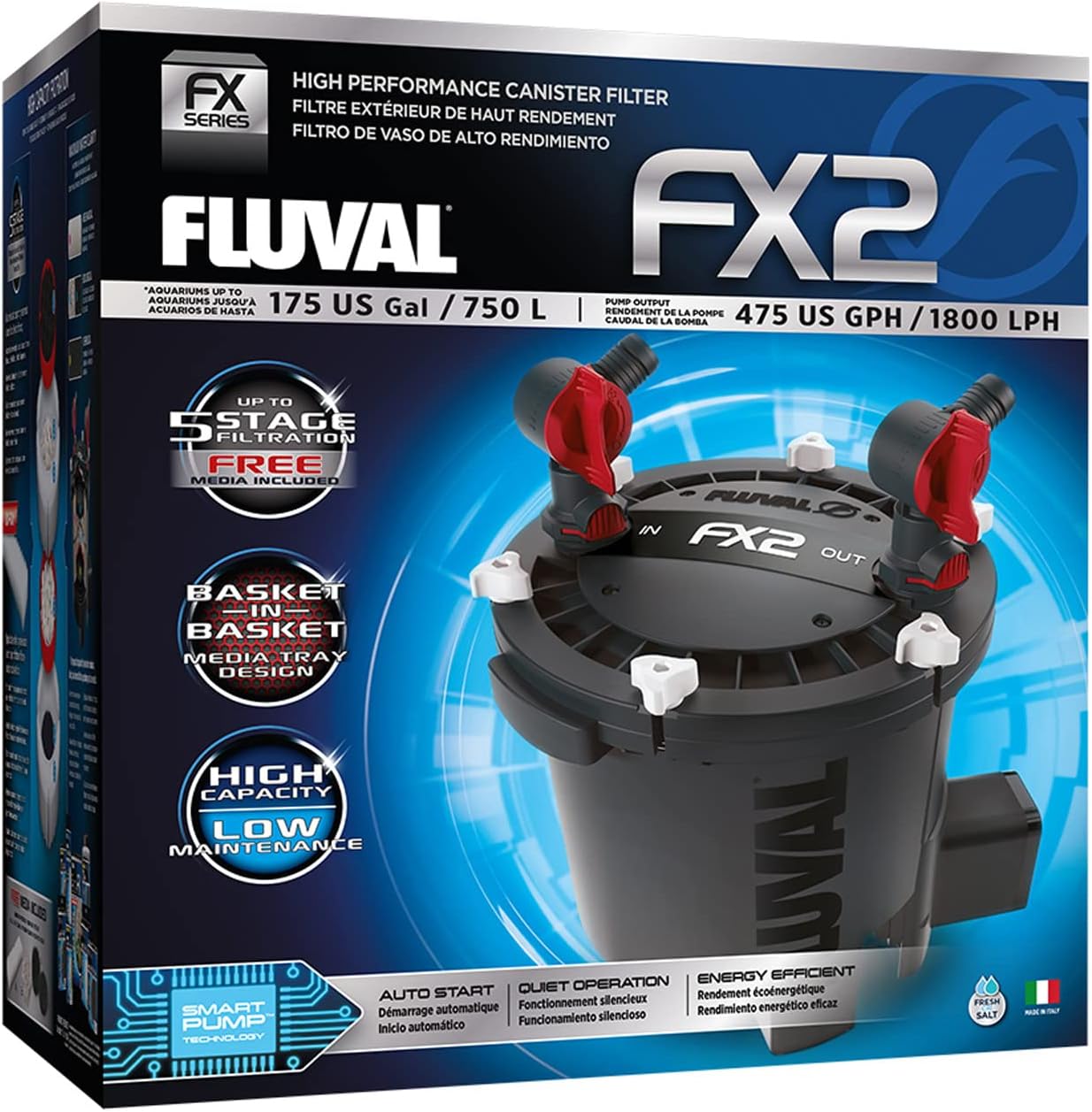 High Performance Aquarium Filter, Canister Filter for Aquariums up to 400 Gal.