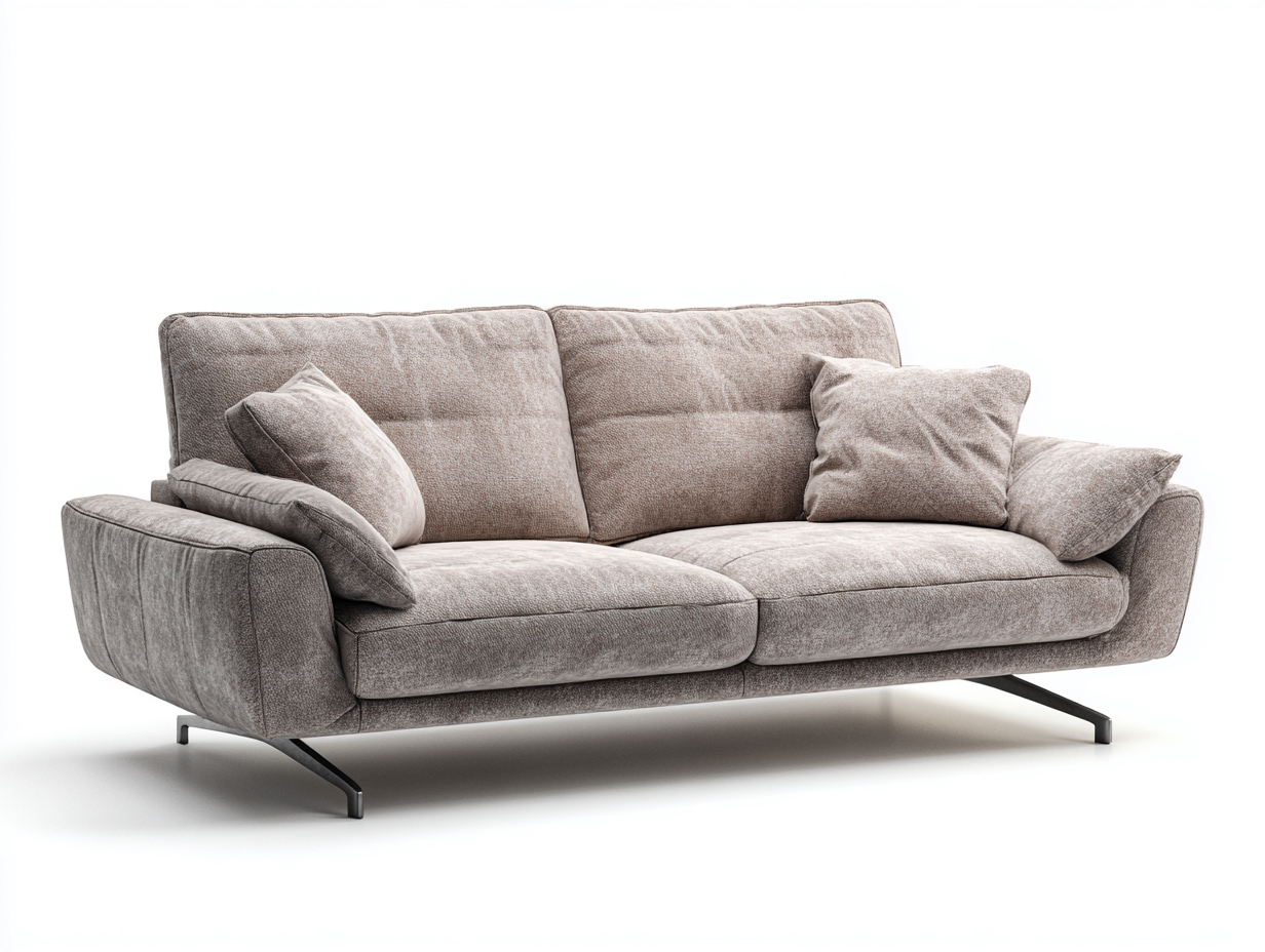 Zweisitzer Sofa Stoff Beige 180x90x85 cm - Gepolstertes Sofa geeignet für Wohnzimmer modernes Design