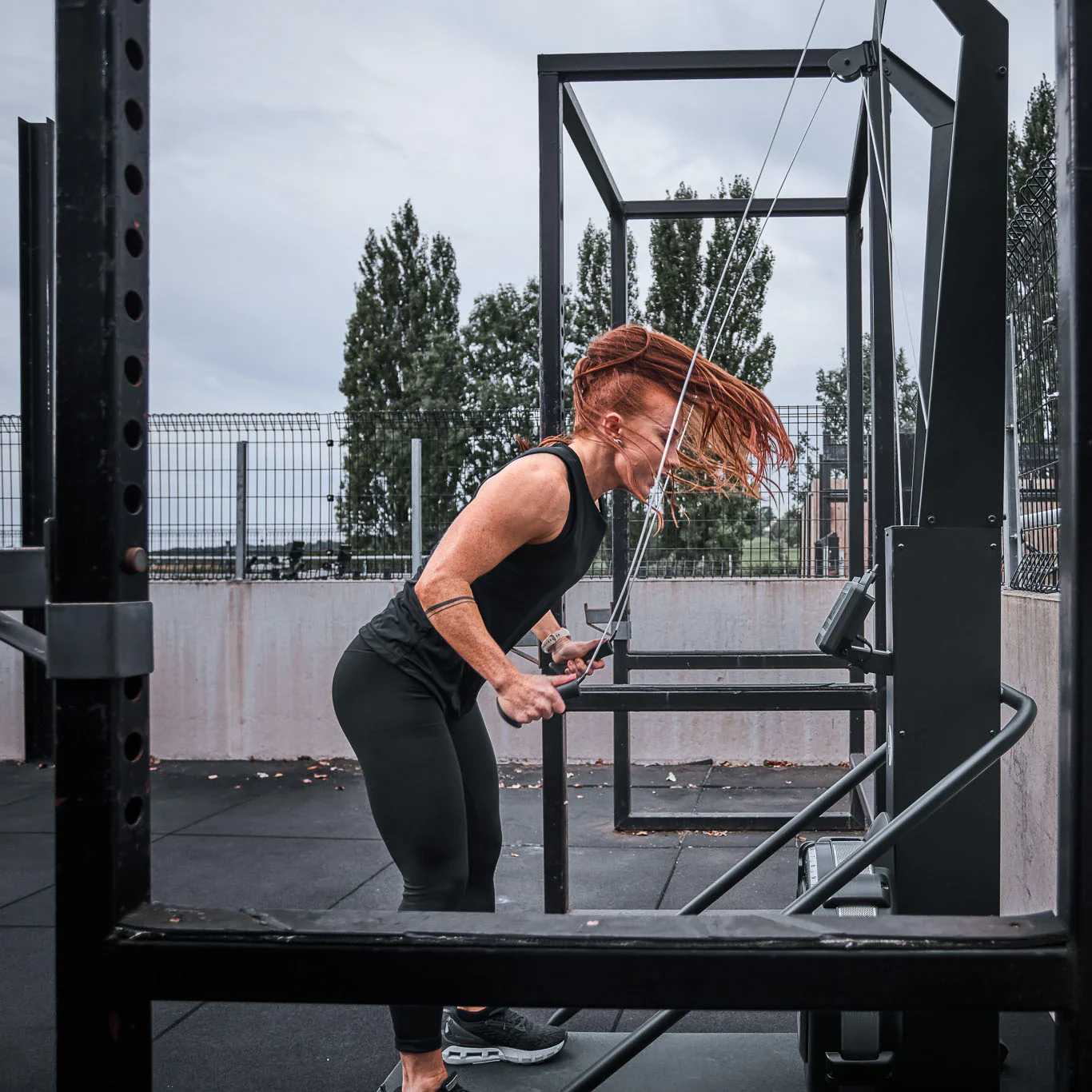 Máquina de Esquí por Aire Half Human con Soporte de Suelo
