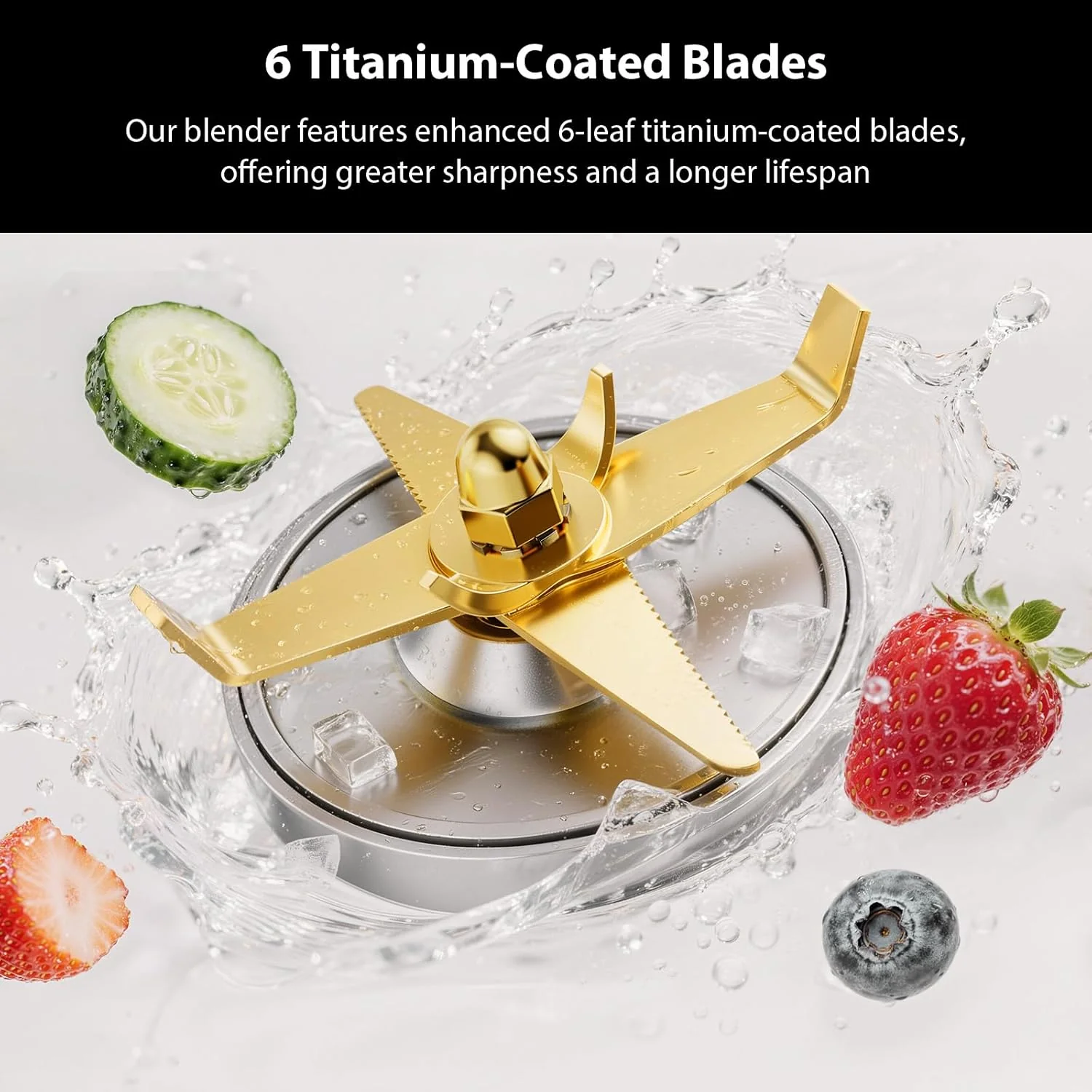 Countertop Blender Pro 2000W, Professional High Speed Blender 68 oz, Heavy Duty Kitchen Mixer