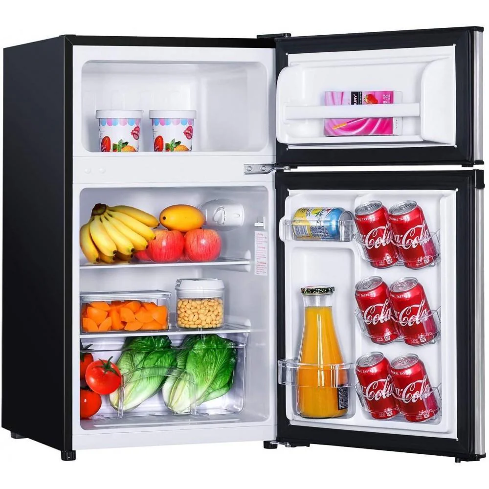 Mini Fridge with Freezer. 3.1 Cu.Ft Small Refrigerator. Compact Refrigerator with LED Light