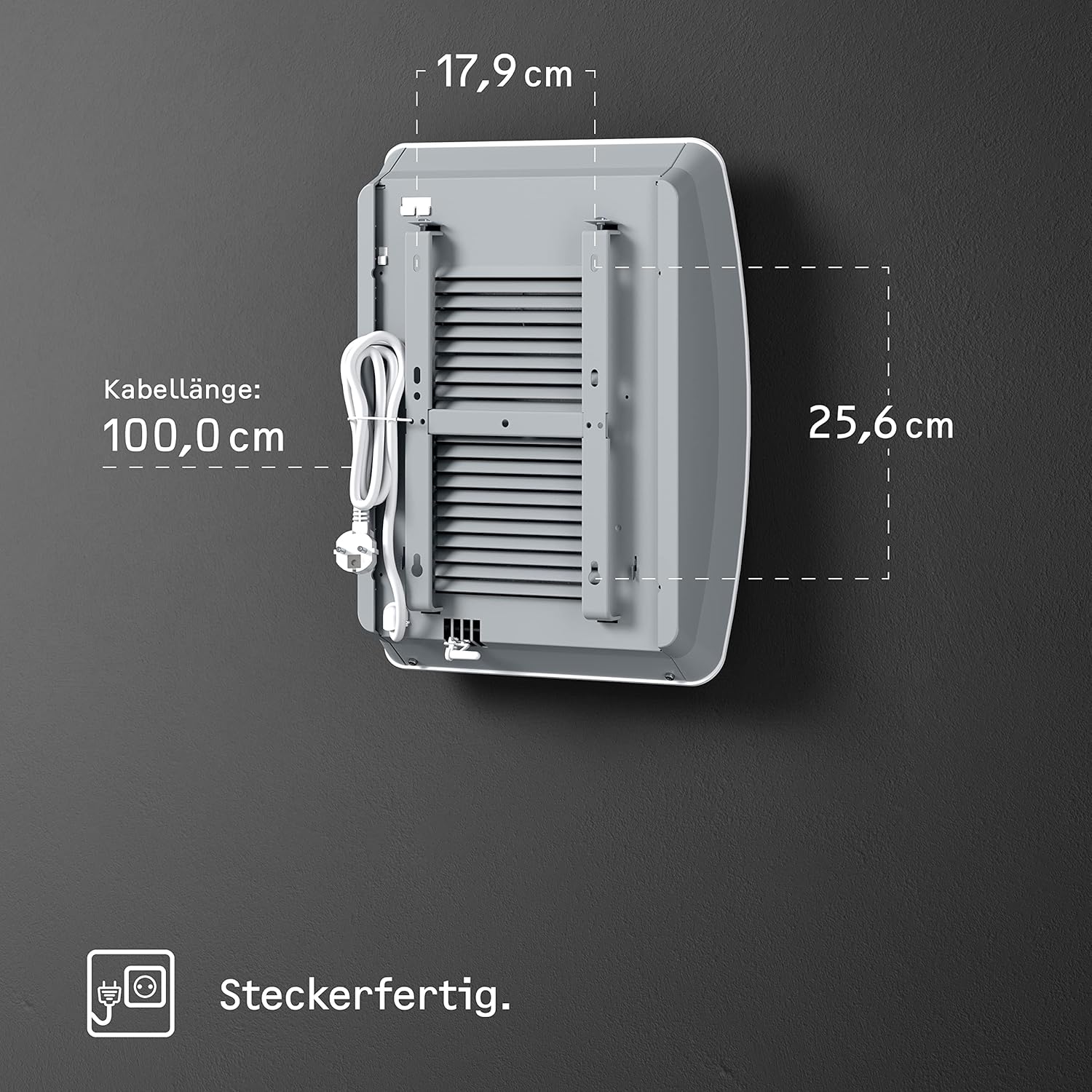 STIEBEL ELTRON Schnellheizer CK 20 Trend LCD für ca. 25 m, TV geprüft, Made in Germany, LC-Display, Wochentimer, Keramik Heizlüfter energiesparend, Bad, 2 kW, 236653
