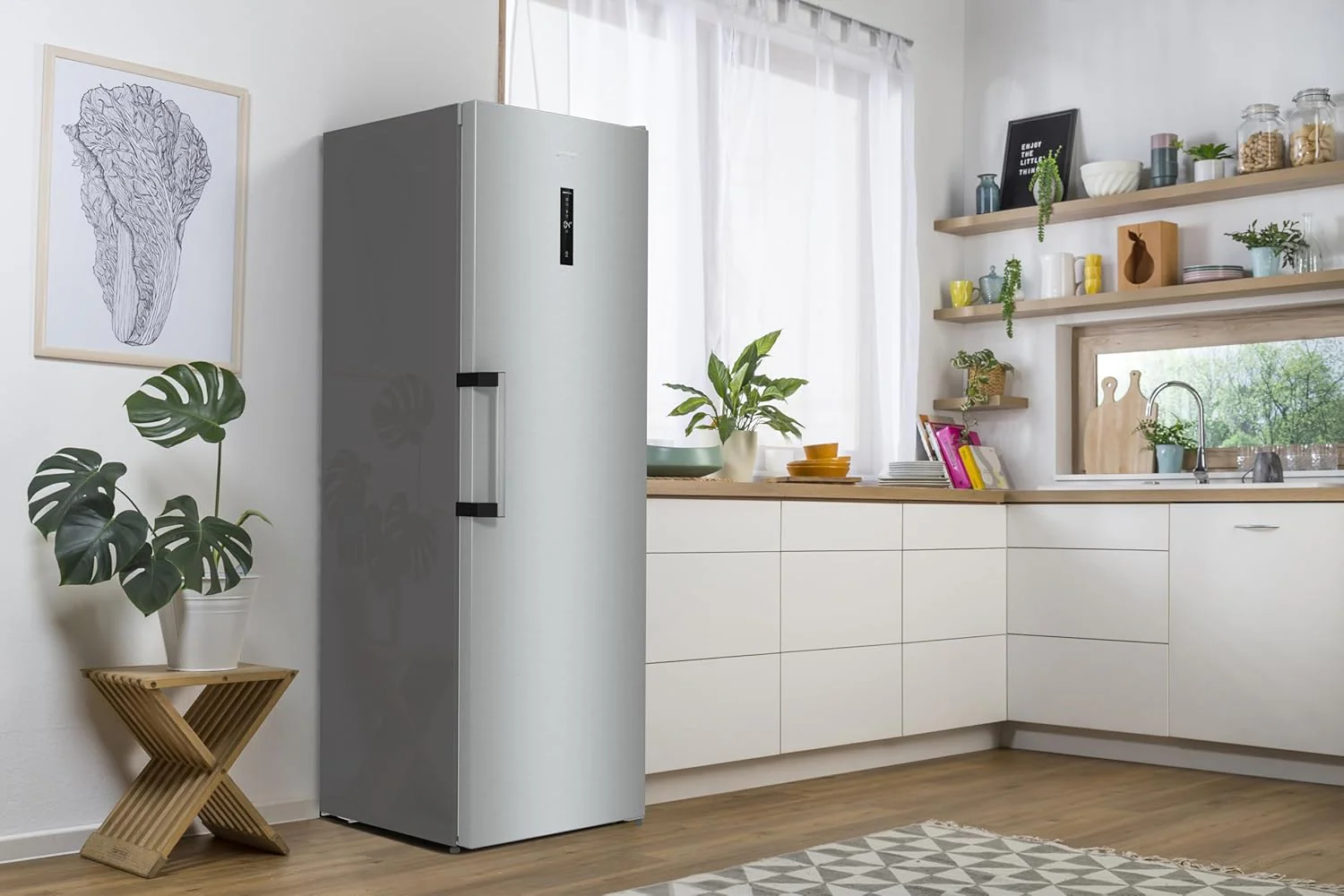 Gorenje R 619 DAXL6 Koelkast/AdaptTech/FreshZone/Snelkoelfunctie/Ventilatiekoelsysteem/LED Display/398l/185cm/EEK D/Roestvrij staal