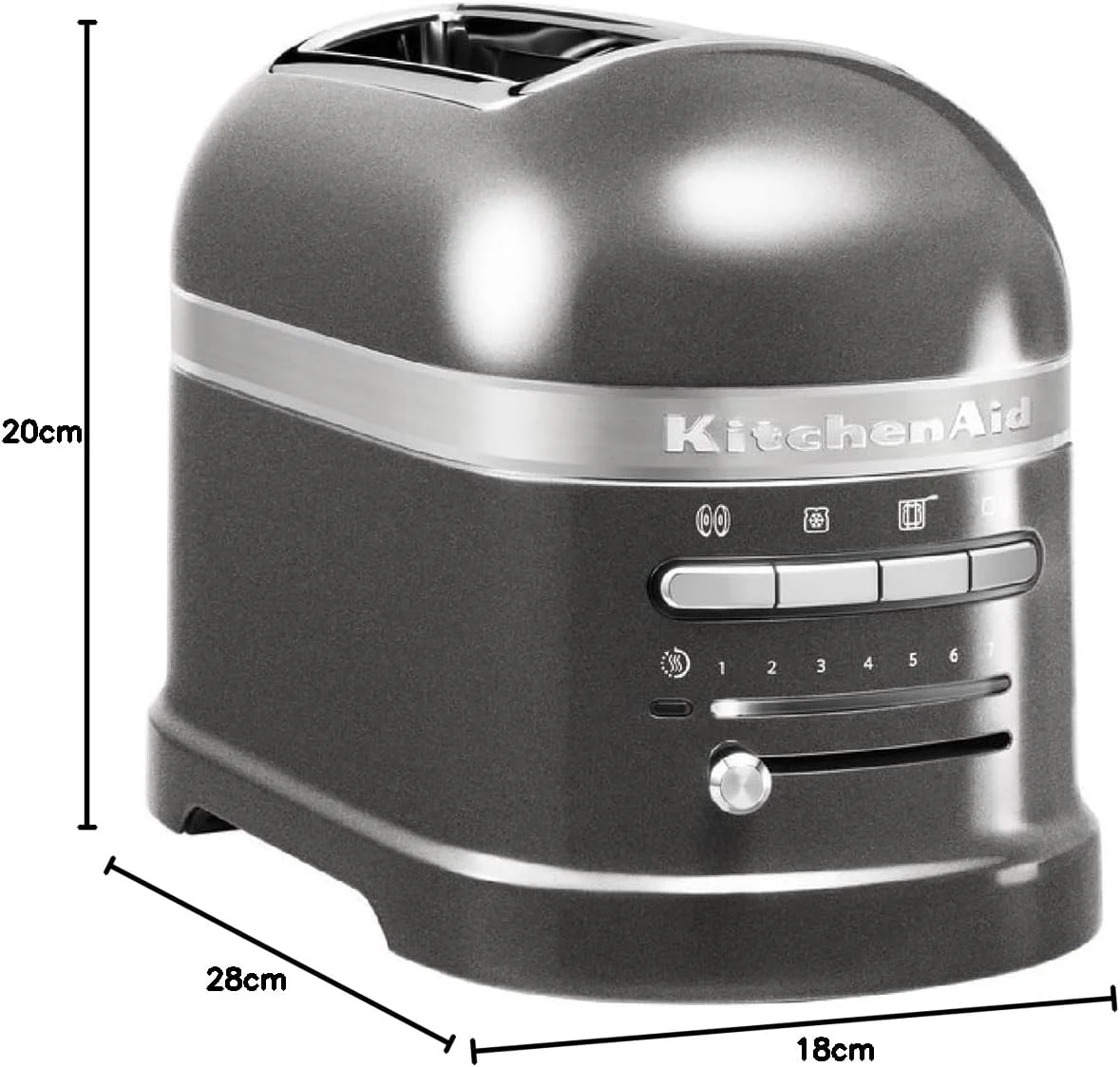 KitchenAid Toaster f��r 2 Scheiben mit Sandwich-Zange | Artisan | Retro Toast Machine | Verschiedene Funktionen und Br?unungsstufen | Gr��n