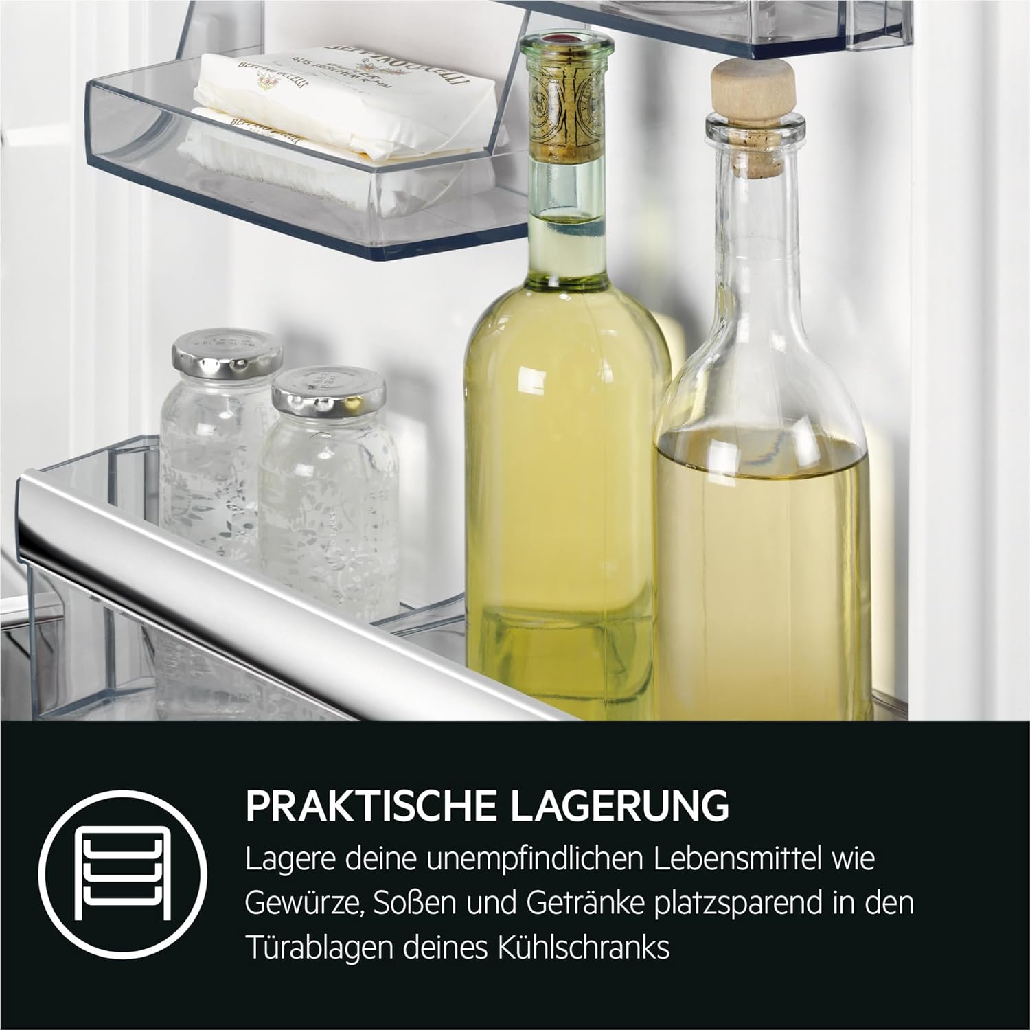 AEG OSF6I82EF Unterbau-Kühlschrank / 820 mm / 4-Sterne-Gefrierfach / 111 L/Festtür/E