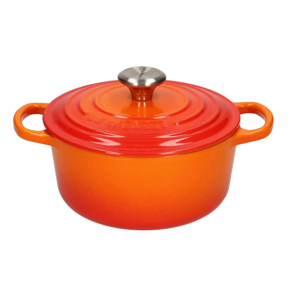2025 Le Creuset - Cazuela / Olla Signature redonda rojo anaranjado 18 cm 1,8 l