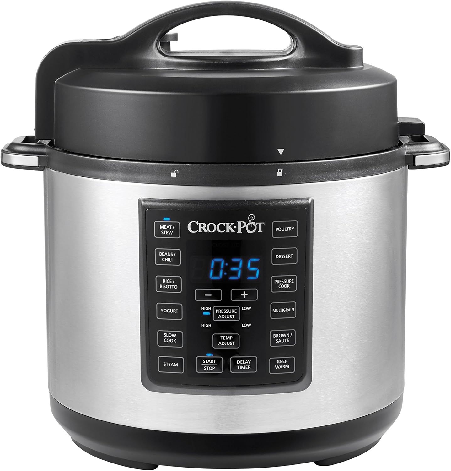 Crock-Pot Express 5.7L Multi-Cooker, Stainless Steel | Slow, Saute, Pressure, Rice Cooker & Steamer