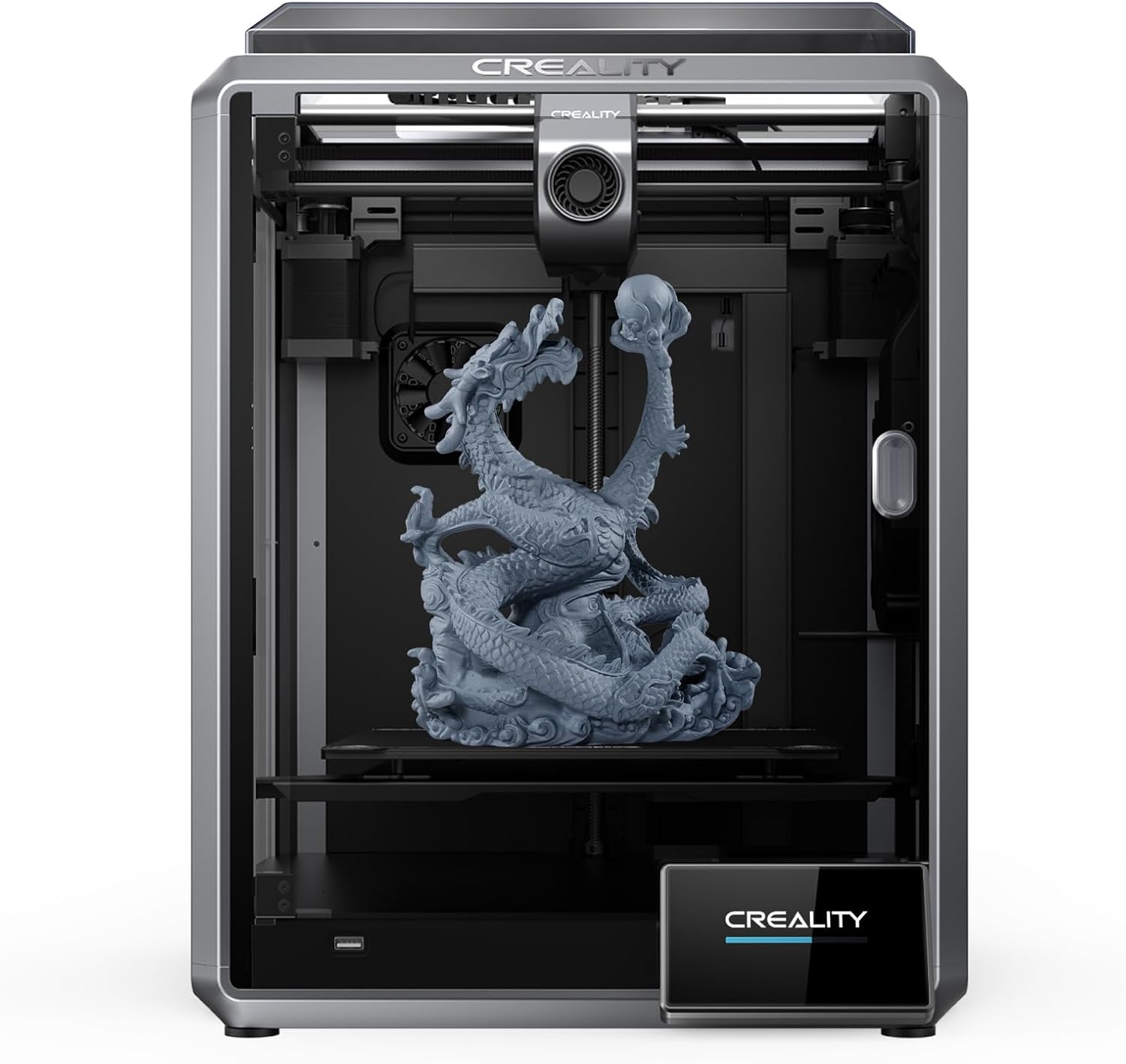 Creality K1 Speedy 3D Drucker, 600 mm/s Druckgeschwindigkeit, FDM 3D Printer, 32m³/s Flow-Hotend, Doppellüfter, Fernüberwachung, Automatischer Nivellierung und Touchscreen, 220x220x250mm