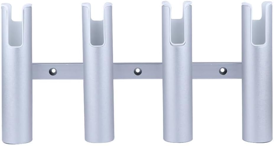 Aluminium-Angelboot-Rutenhalter, 3/4 Verbindungsrohr, Aluminium-Rutenhalter, kompatibel mit Booten, Yachten, Silber(3120AA4)