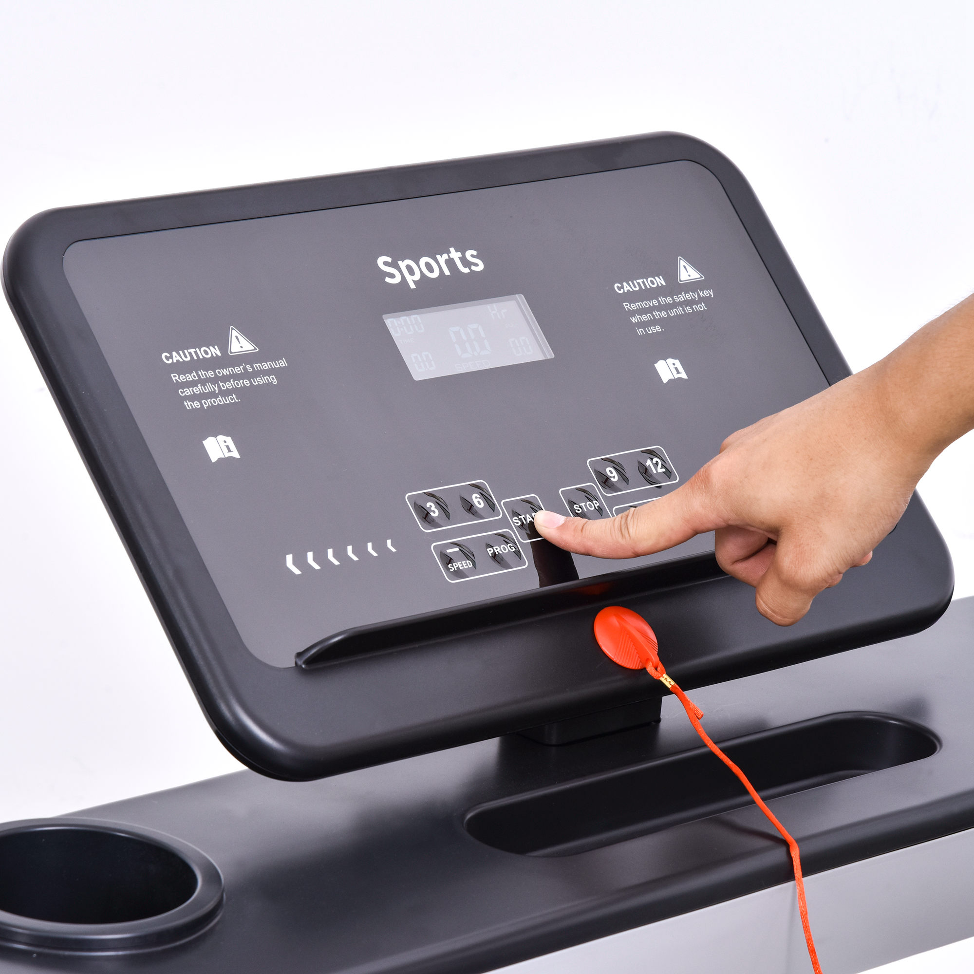 Loopband opvouwbaar met 12 programma's en smartphonehouder 71 x 128 x 122 cm Staal Zwart