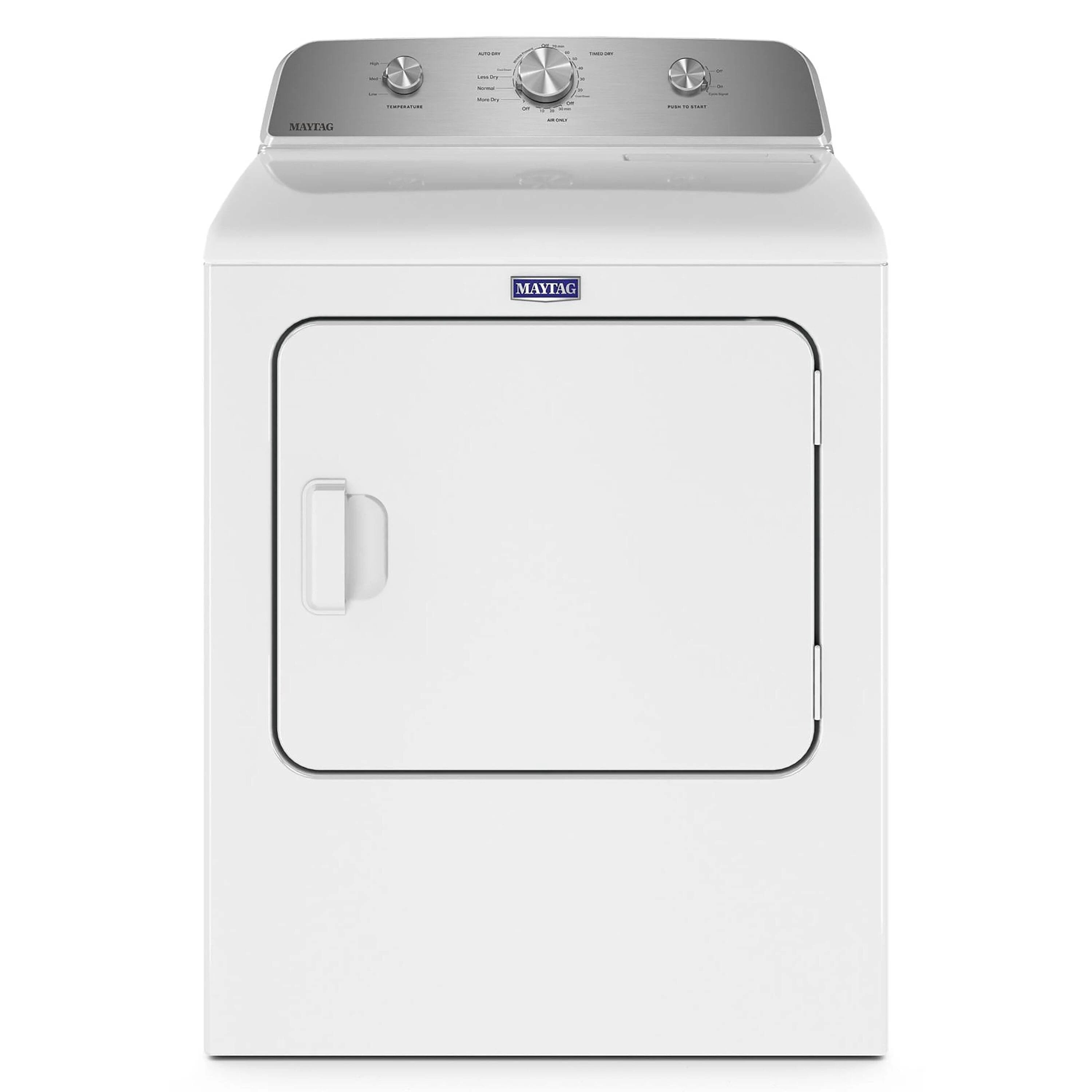 2025 Maytag - 7.0 Kubieke Voet Elektrische Droger met Krumpreventie - Wit