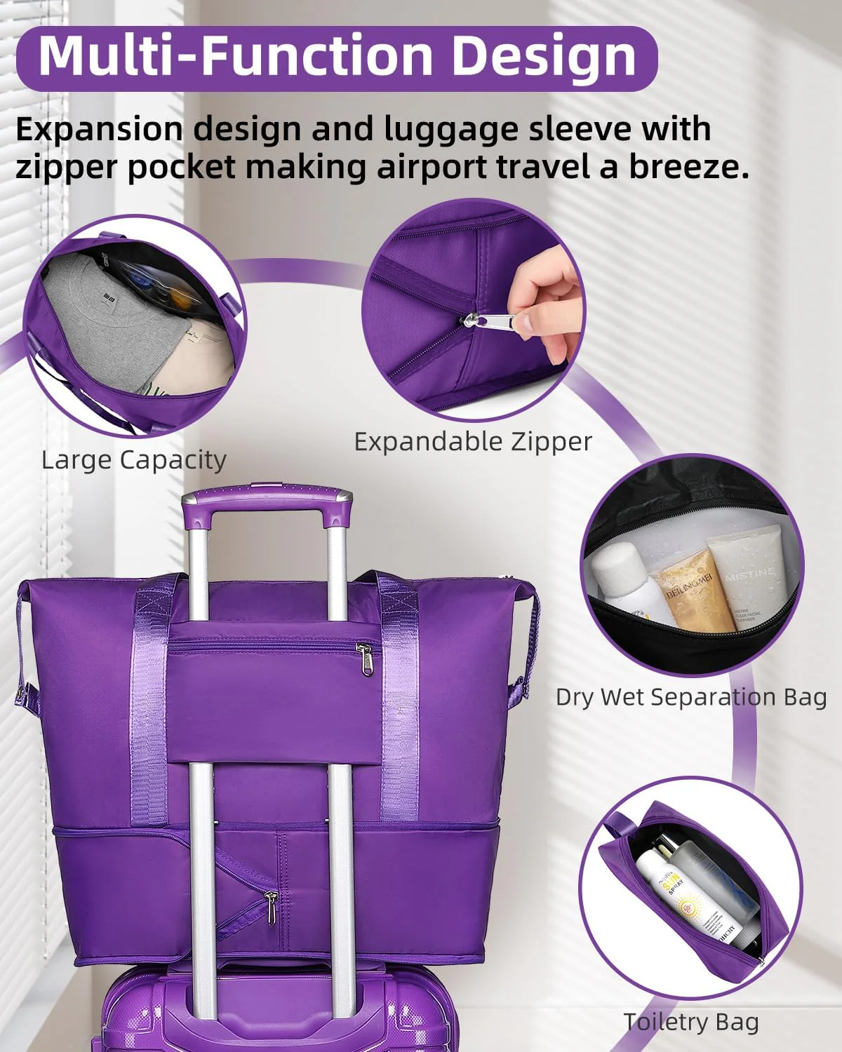 6-piece luggage set, expandable hardshell suitcase set with spinner wheels, lightweight rolling luggage set