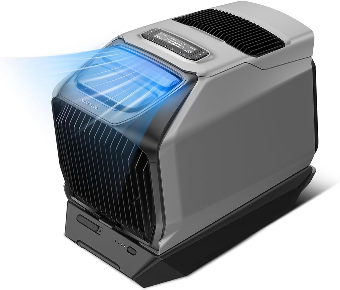 ECOFLOW WAVE 3 Tragbare Klimaanlage mit 1024Wh Zusatzakku, 8 Std. Akkulaufzeit, 1800 W/6100 BTU Kühlen, 2000 W/6800 BTU Heizen, App-Steuerung, Mobile Klimaanlage für Wohnmobile SUVs Camping