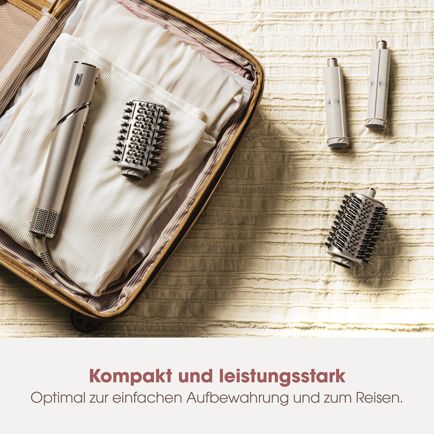 Shark FlexStyle 5-in-1 Luftstyler & Haartrockner, Auto-Wrap-Lockenaufsatz, Paddle-Bürste, Ovalbürste, Konzentrator, Diffusor, Aufbewahrungskoffer, Keine Hitzeschäden, Schwarz/Roségold, HD440EU
