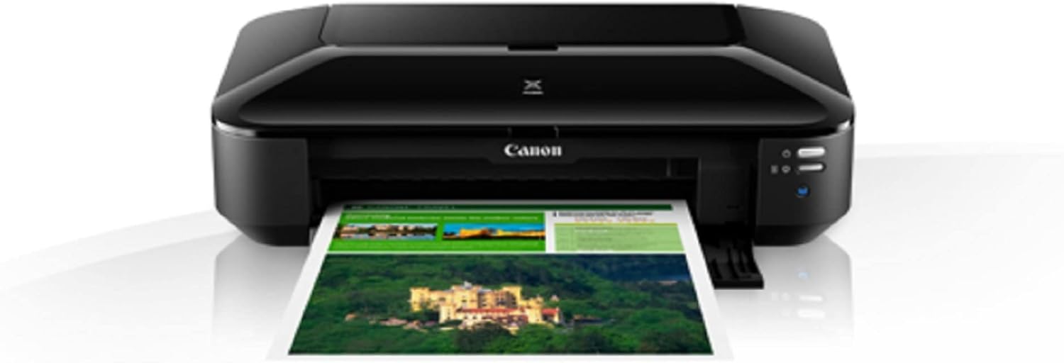 Canon PIXMA iX6850 Drucker Farbtintenstrahl Multifunktionsgerät DIN A3+ (Bürodrucker, Fotodruck, Textdruck, 9.600 x 2.400 DPI, WiFi, WLAN, USB, 5 Separate Tinten, Direktdruck, Print App) schwarz