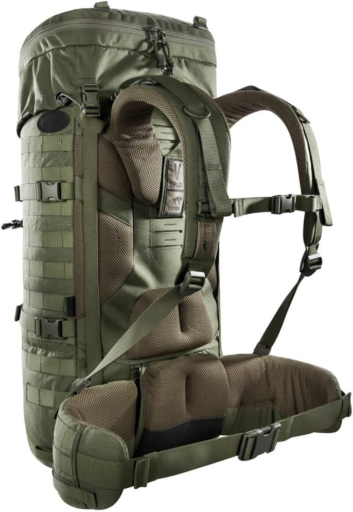 Tasmanian Tiger TT Base Pack 52 Modularer, erweiterbarer Einsatz-Rucksack 52L bis 65L Volumen, Trekking-Rucksack mit Molle-System und abnehmbarem Hüftgurt