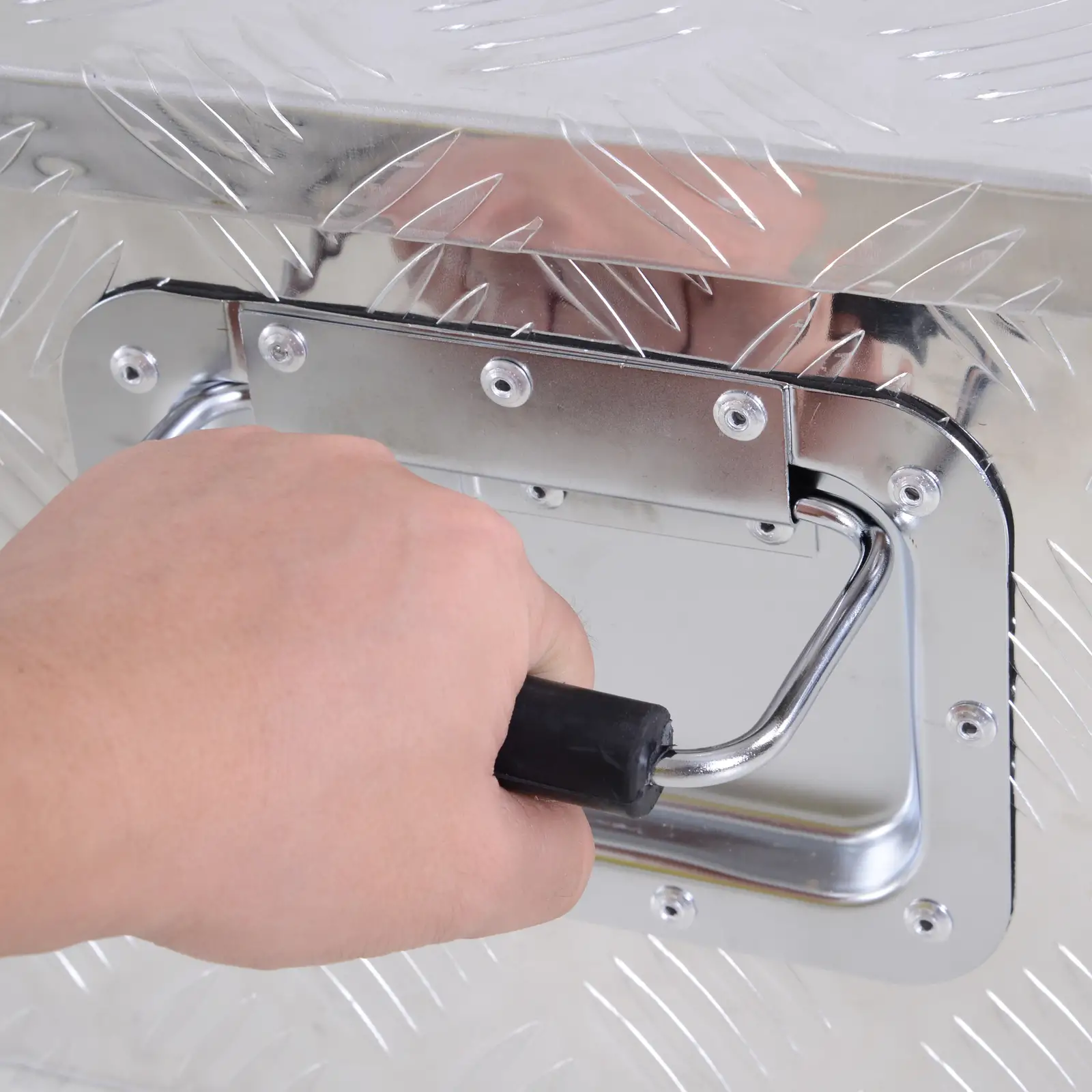 HOMCOM Gereedschapskist afsluitbaar met handgrepen aluminium