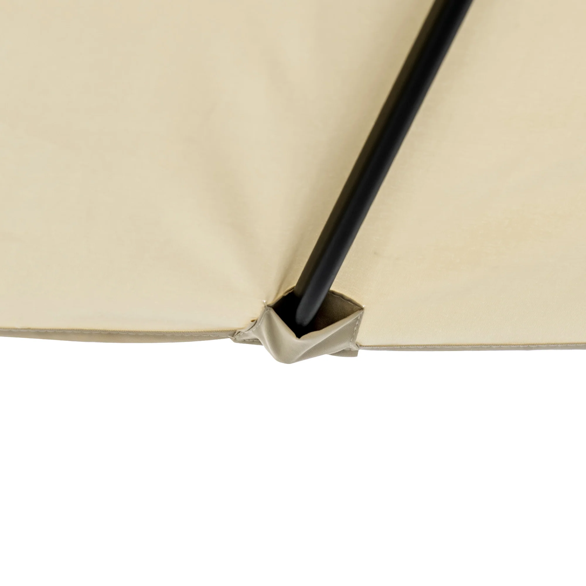 Outsunny parasol, tuinparasol, kantelbaar, met handslinger, windkap, polyester+staal, kaki, 285 x 147 cm