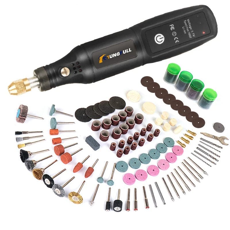 Cordless USB Rotary Engraving Tool Mini Wireless Electric Drill & Polishing Kit