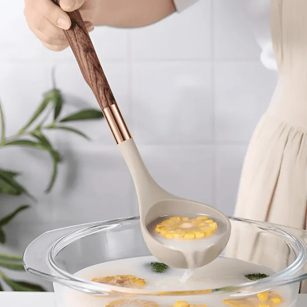 K��chenhelfer Set aus Silikon 10 St��ck f��r Kochen und Backen