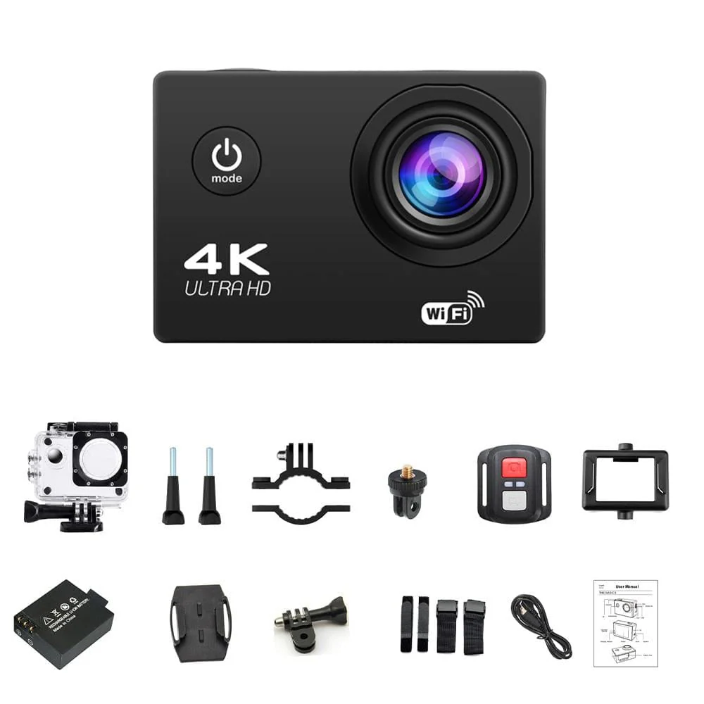 4K WiFi Action Camera 1080P/30FPS, 2.0
