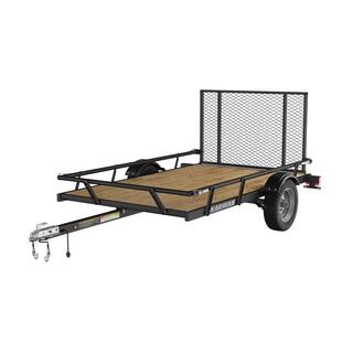 5 ft. x 8 ft. Wood Floor Utility Trailer w Sliding Rail System