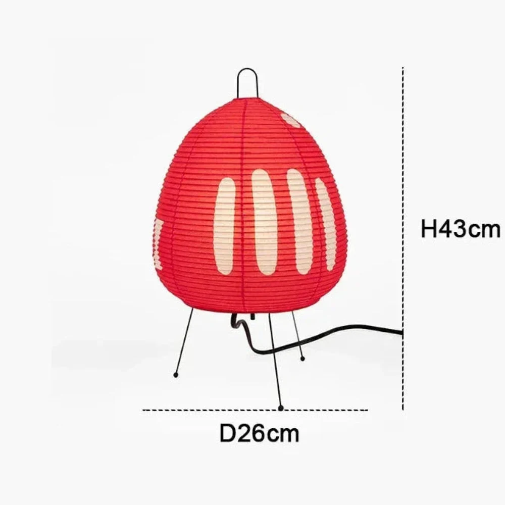 Japanische Retro-Tischlampe aus Reispapier