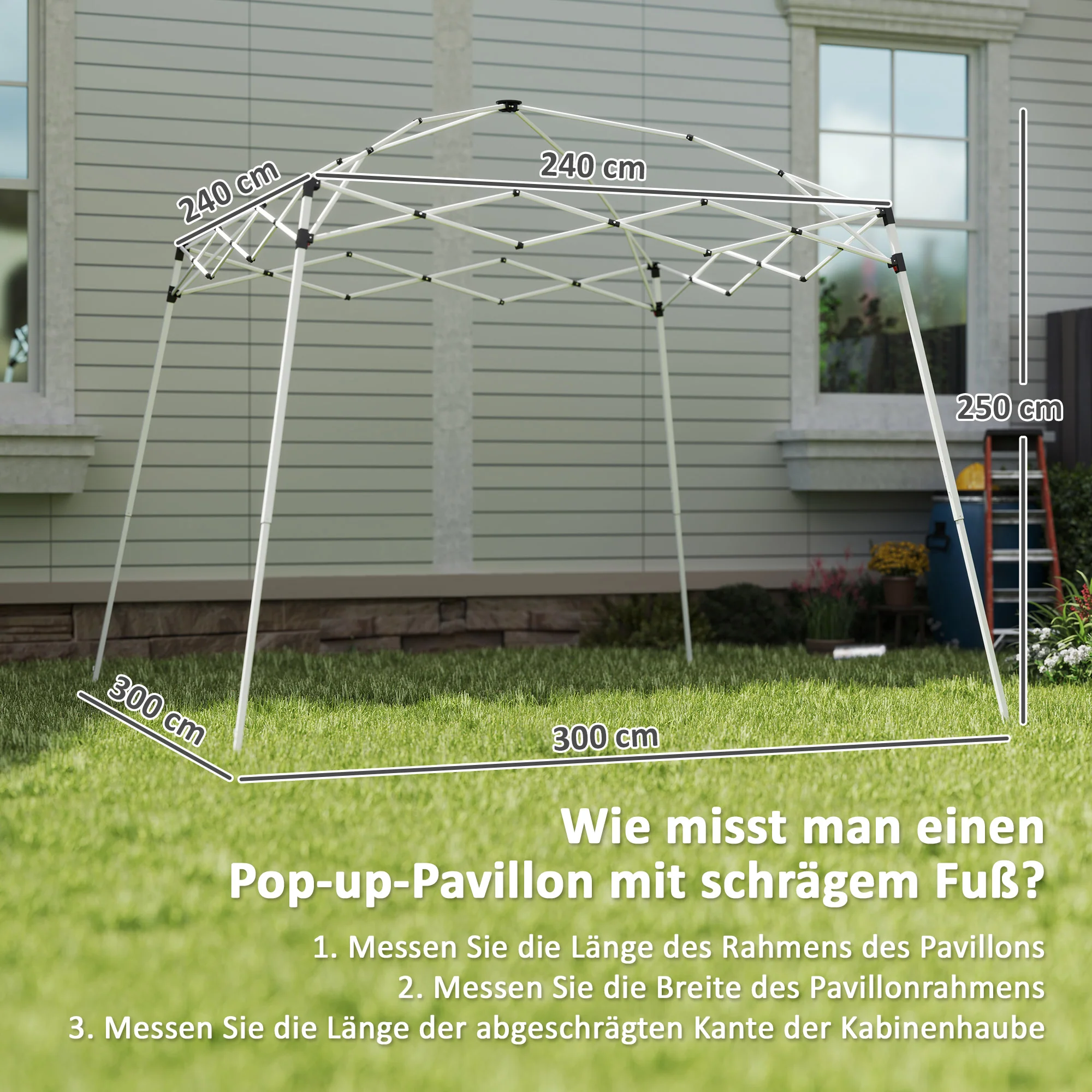 Outsunny Pavillon Ersatzdach UV50+ faltbar
