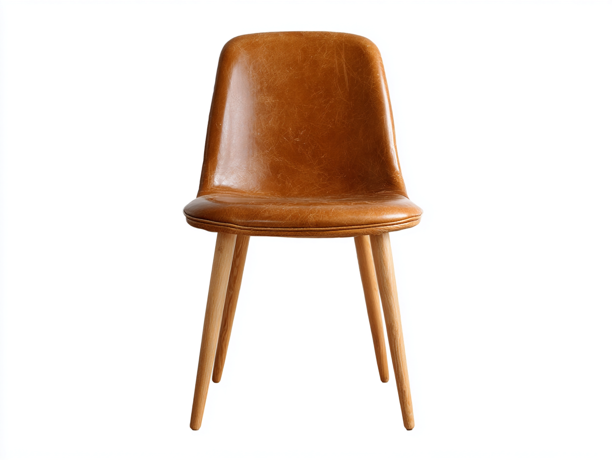 Esszimmerstühle Kunstleder Holz 51x56x84 cm Braun Naturholz - Für Esszimmer Küche - Gepolsterter Sitz Ergonomische Rückenlehne - Modernes Design