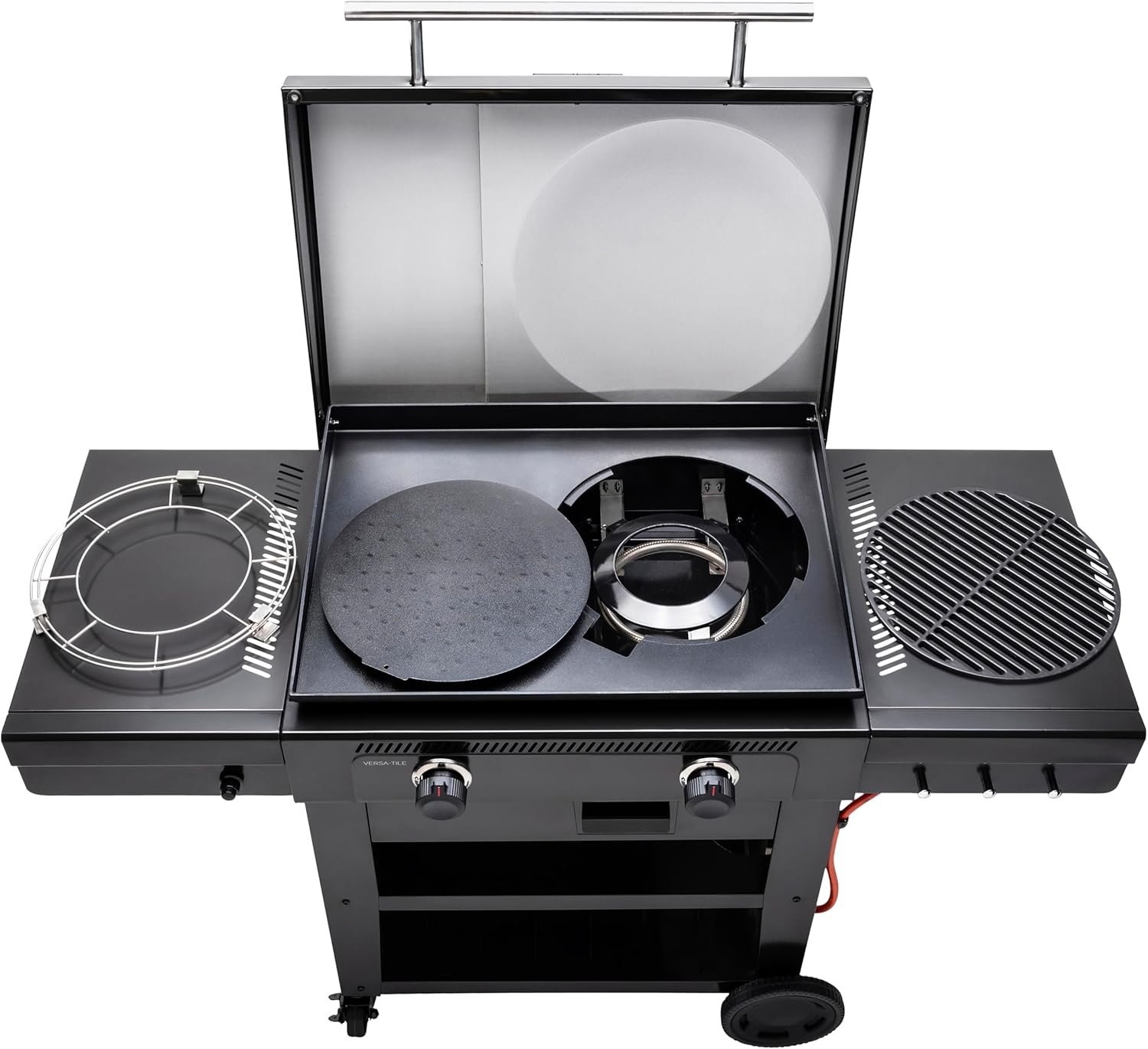 Char-Broil Griddle-Gasgrill Plancha Versa-Tile - 3-in-1 System: Griddle, Grill & Pizzaofen, 2-Zonen