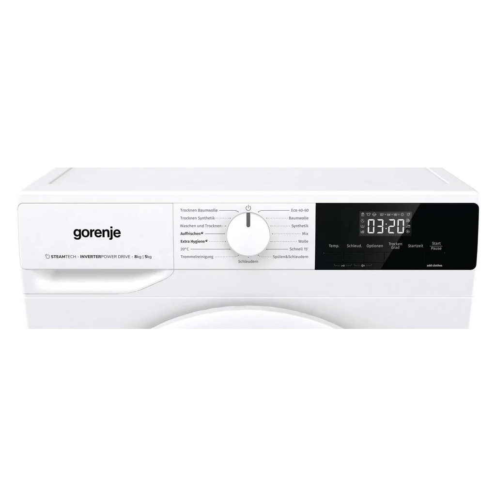 Gorenje was-droogcombinatie 8/5 kg, 1400 tpm, stoomfunctie W3D2A854ADPS/DE