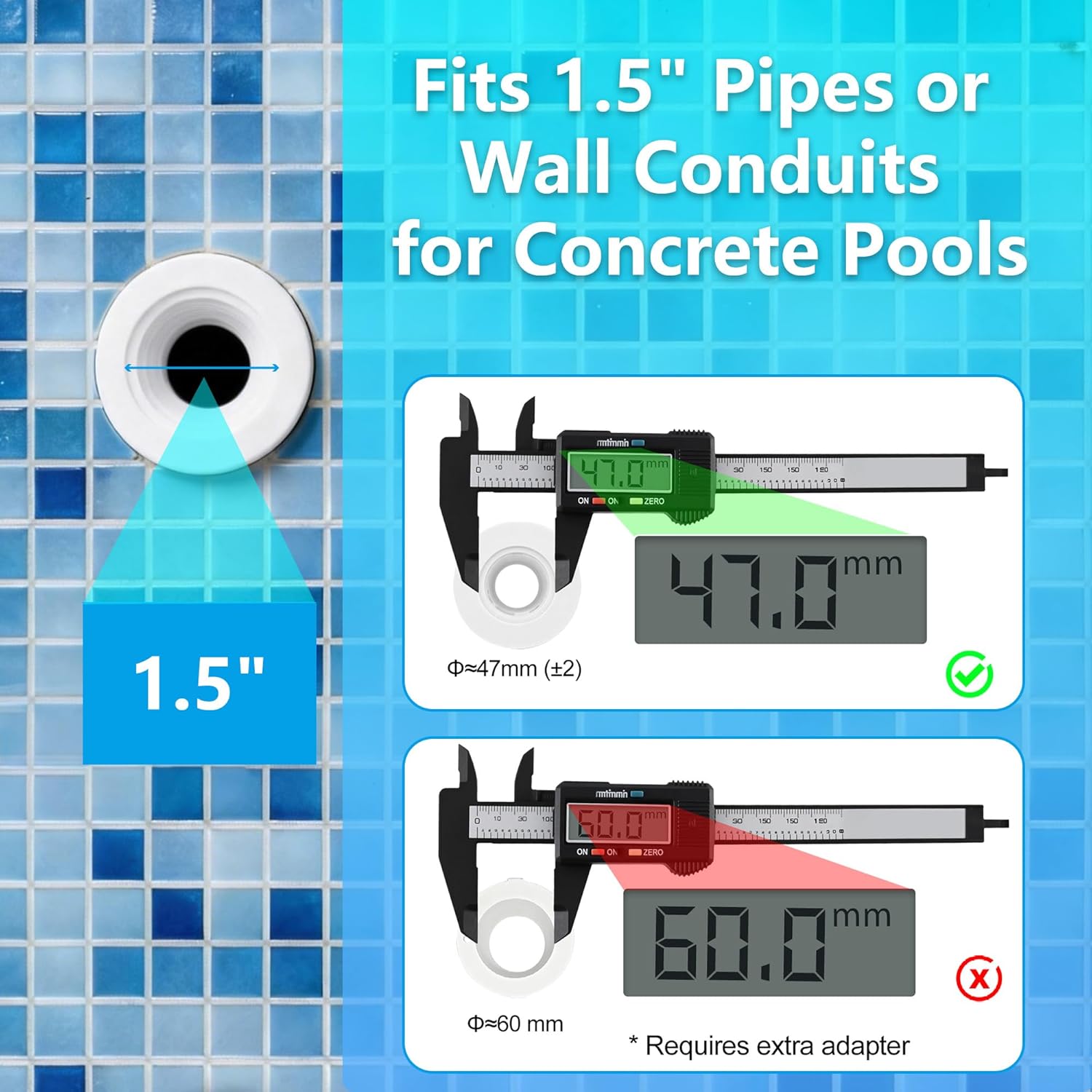 LED Poolbeleuchtung mit 1,5