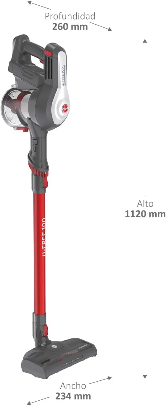 Hoover Accustofzuiger Dierenharen H-FREE 100 PETS zonder zak + dierenmondstuk I tot 40 min. gebruiksduur I snoerloze stofzuiger met LED, XL stofreservoir & parkeerstand I accustofzuiger met kierenzuiger & stofborstel