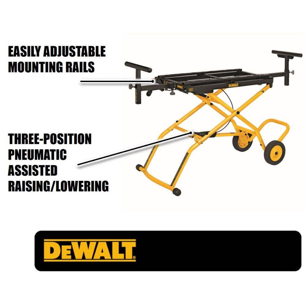 32-1/2 in. x 60 in. Rolling Miter Saw Stand with 300 lbs. Capacity DWX726