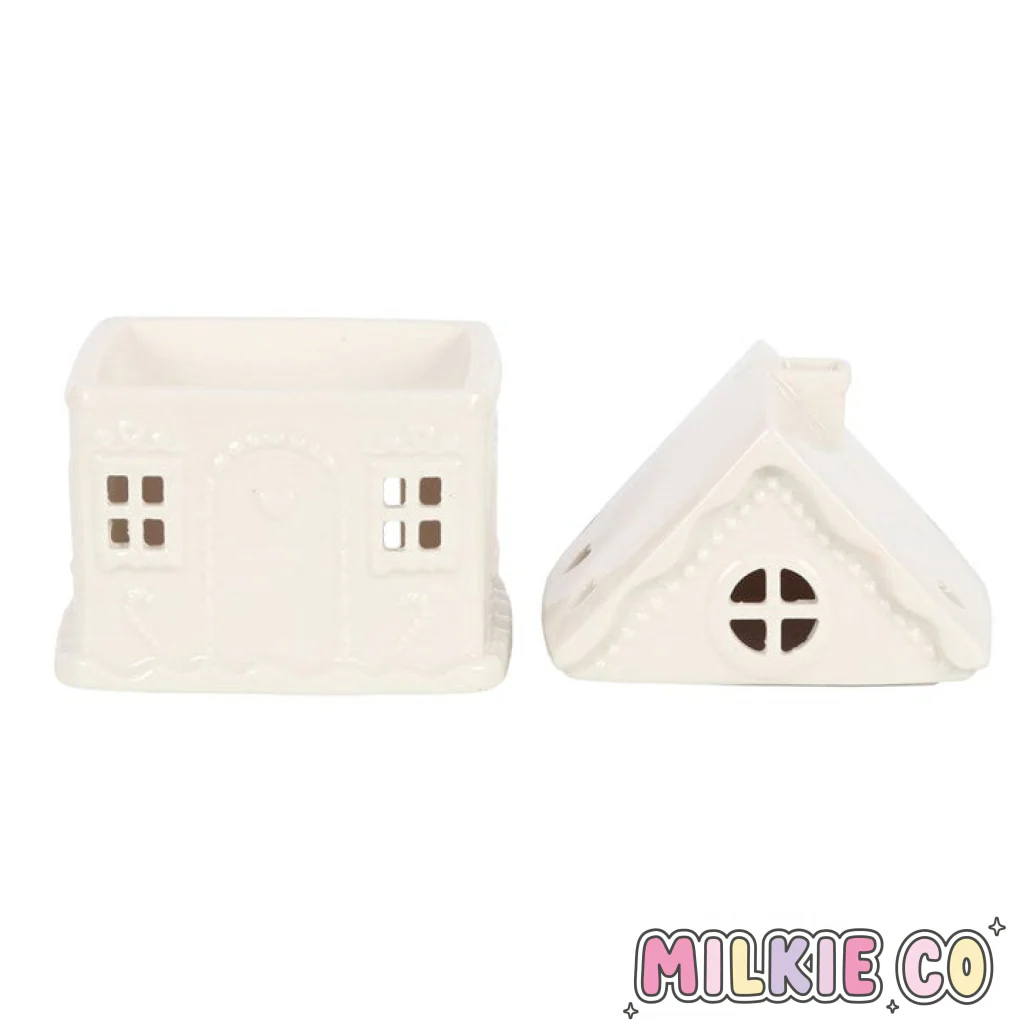 White Gingerbread House Wax Melt Burner
