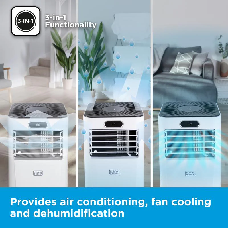 Slimme Draagbare Airconditioner Black+Decker BXAC40025GB 9000 BTU