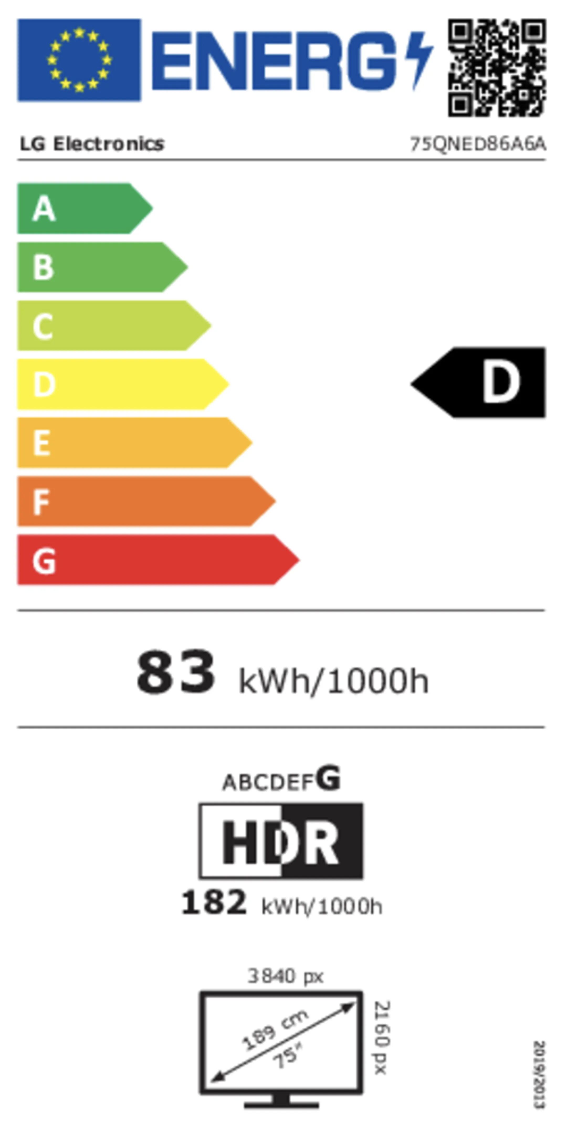 LG QNED evo AI MiniLED 4K TV  75QNED86A6A (2025) - 75 inch