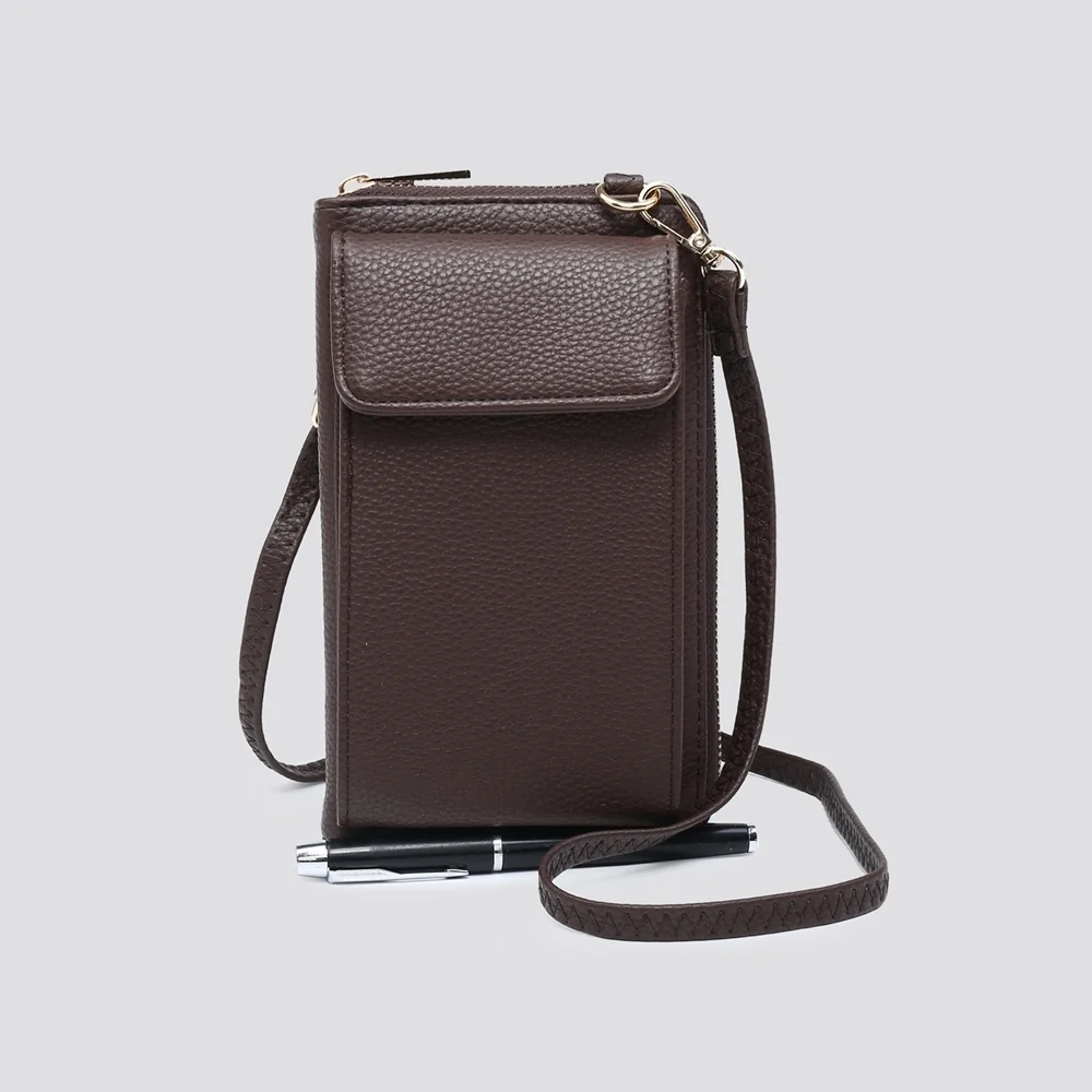 Rachel Phone Crossbody Bag | Dark Brown