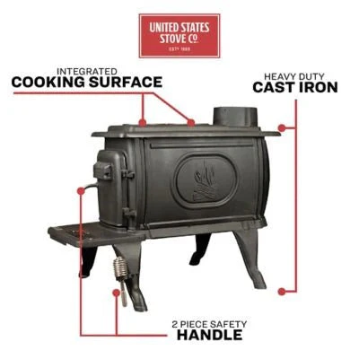 2025 900 square feet EPA-exempt cast iron stove