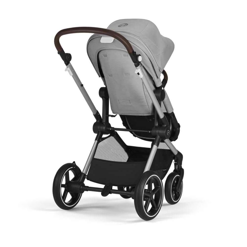 CYBEX Gold Kinderwagen EOS Lux 2-in-1, Reisesystem, Ab Geburt bis 22 kg (ca. 4 Jahre), Moon Black