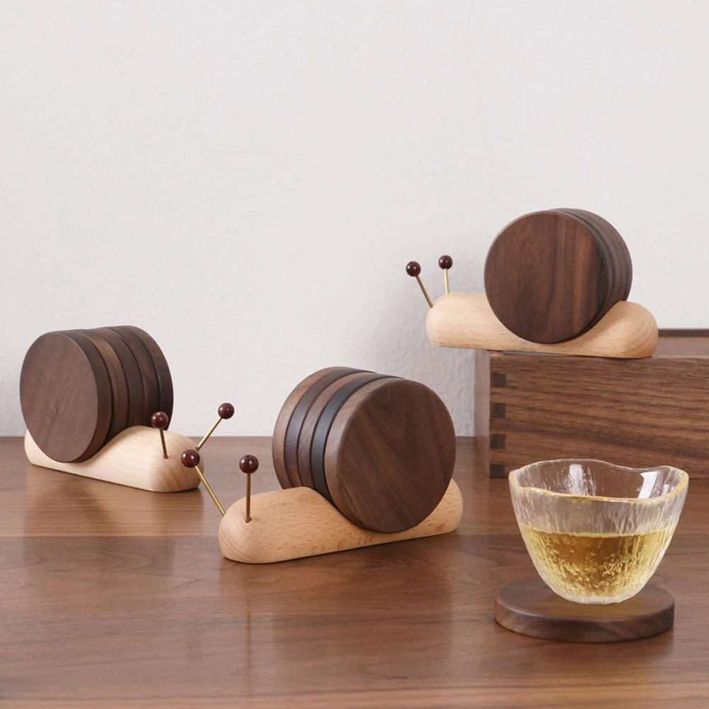 Snail Coaster Set | Voeg een vleugje charme toe aan uw koffiepauzes!