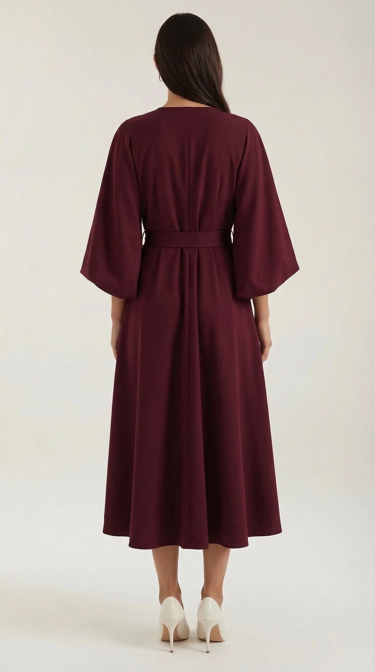 Midikleid mit Ballon?rmeln